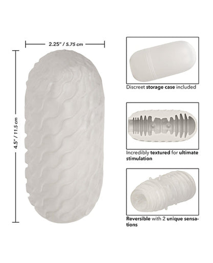 Doll Authority Dolls & Masturbators Boundless Reversible Ribbed Stroker - White