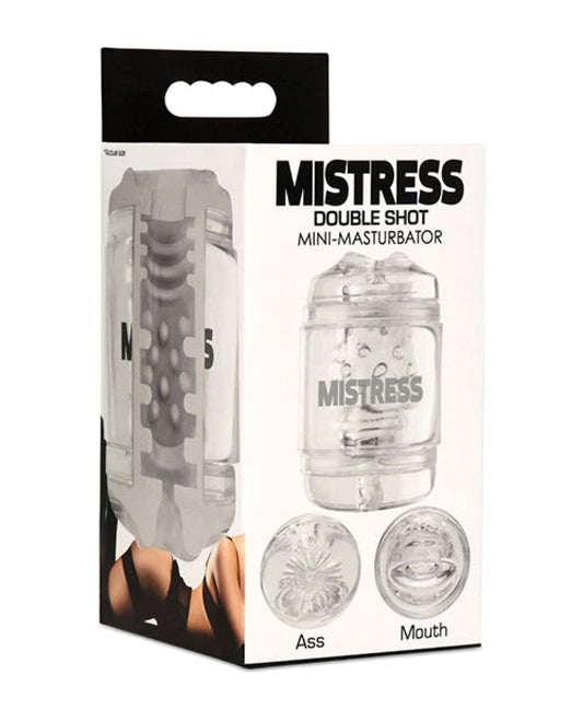 Doll Authority Dolls & Masturbators Curve Toys Mistress Double Shot Ass & Mouth Mini Masturbator  - Clear