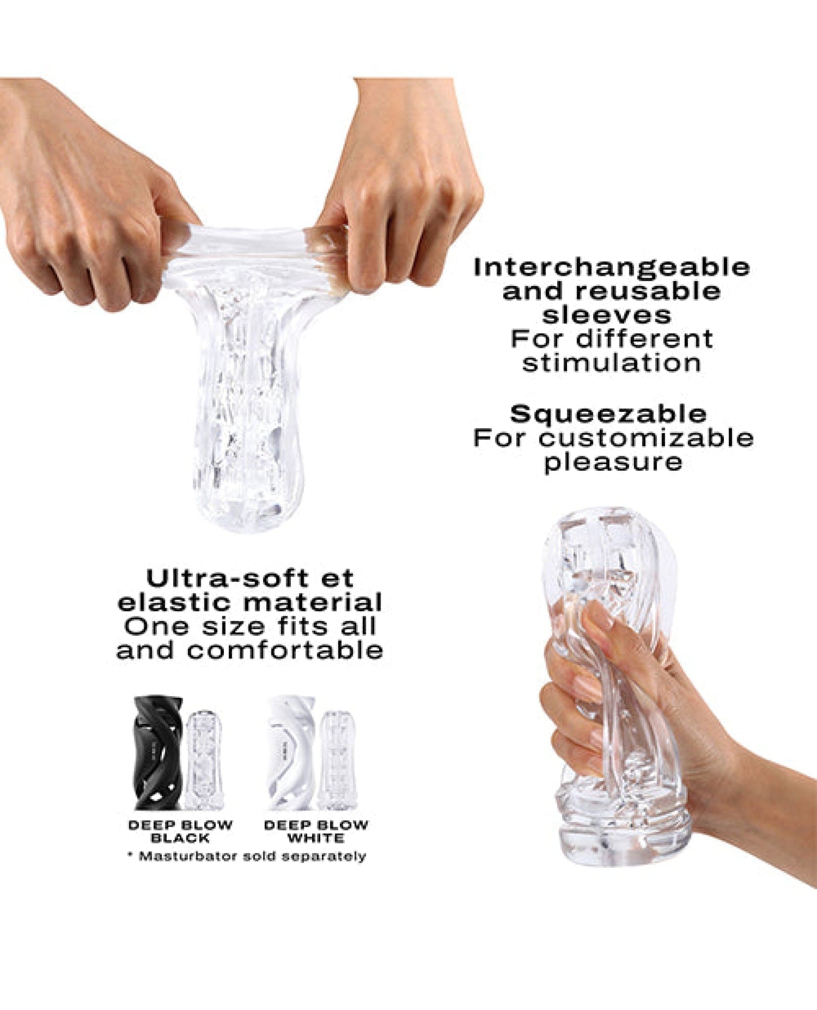 Doll Authority Dolls & Masturbators Dorcel Deep Blow Extreme Sleeve - Clear