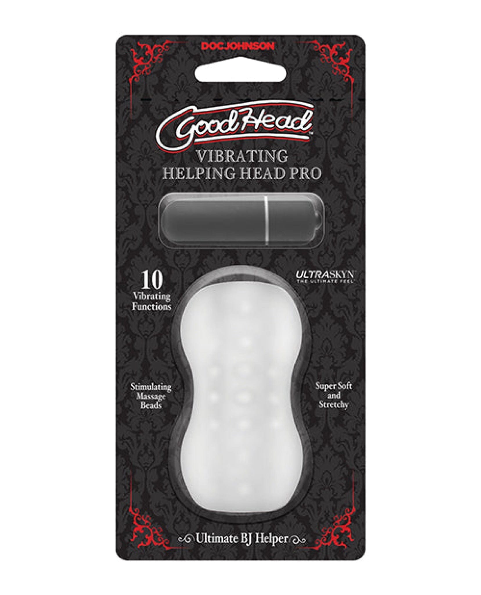 Doll Authority Dolls & Masturbators Goodhead Helping Head Pro Ultraskyn Vibrating Stroker - Frost