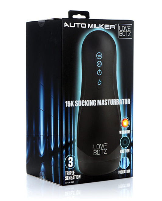 Doll Authority Dolls & Masturbators Lovebotz Auto Milker 15x Sucking Masturbator - Black