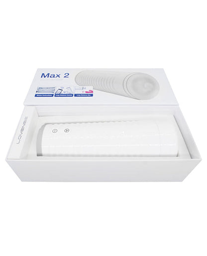 Doll Authority Dolls & Masturbators Lovense Max 2 Rechargeable Male Masturbator W- White Case - Clear Sleeve