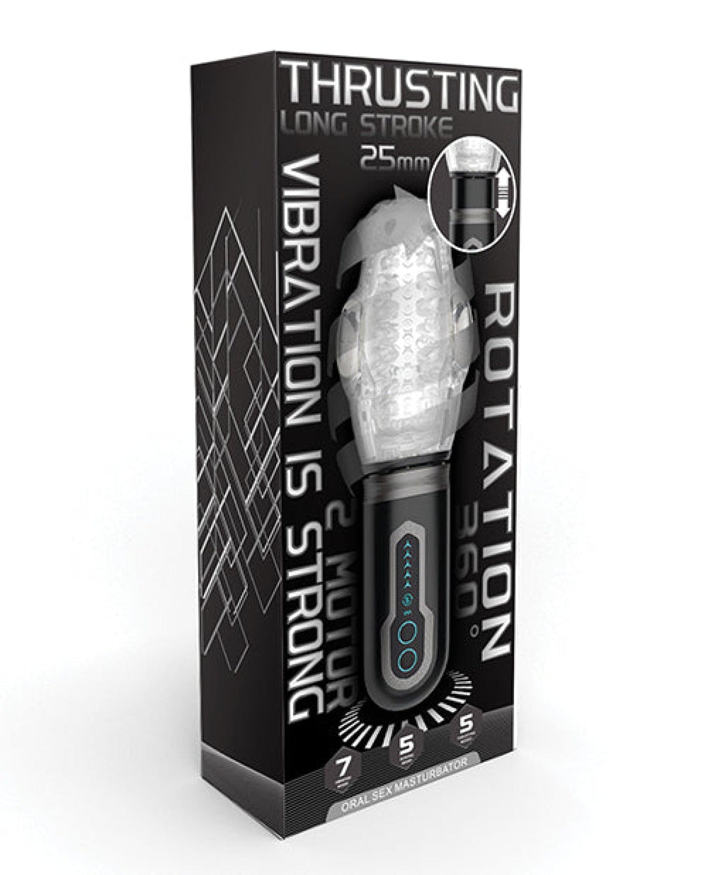 Doll Authority Dolls & Masturbators Male Rose 2 Thrusting Rotator - Black