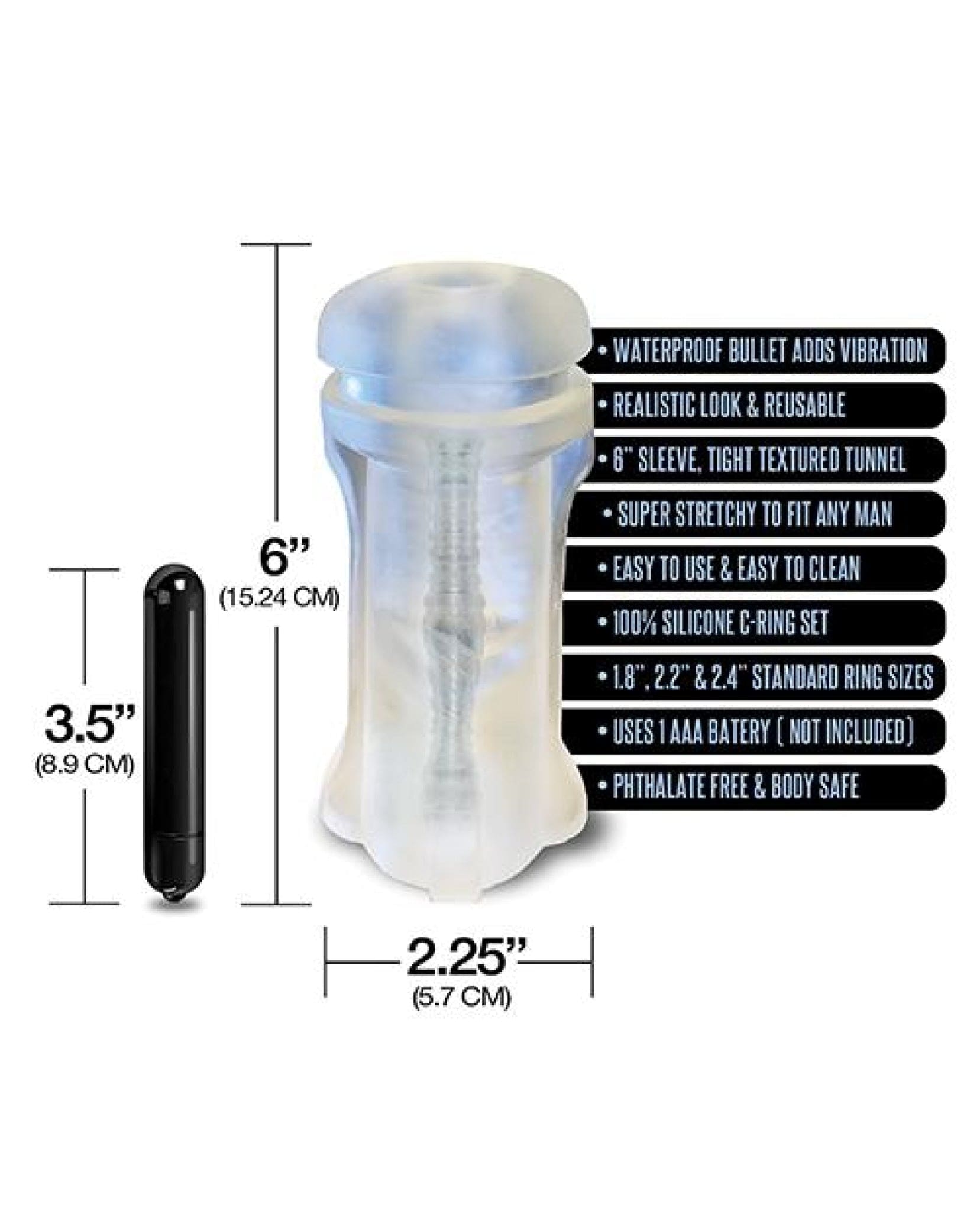 Doll Authority Dolls & Masturbators Mstr B8 Hand Cuff Vibrating Stroker Pack - Kit Of 5 Clear