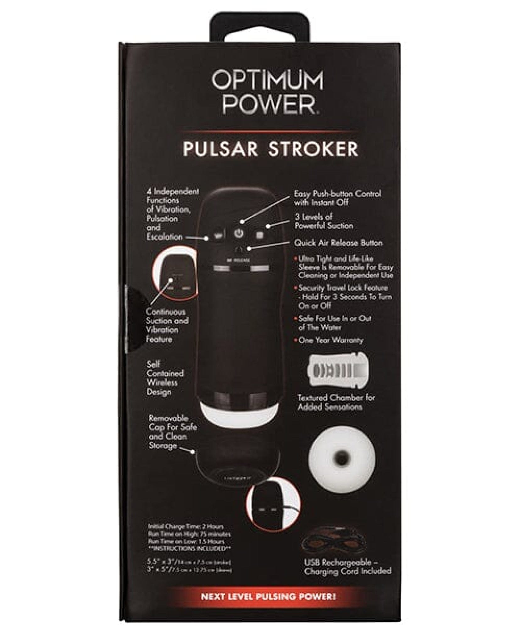 Doll Authority Dolls & Masturbators Optimum Power Pulsar Stroker - Black