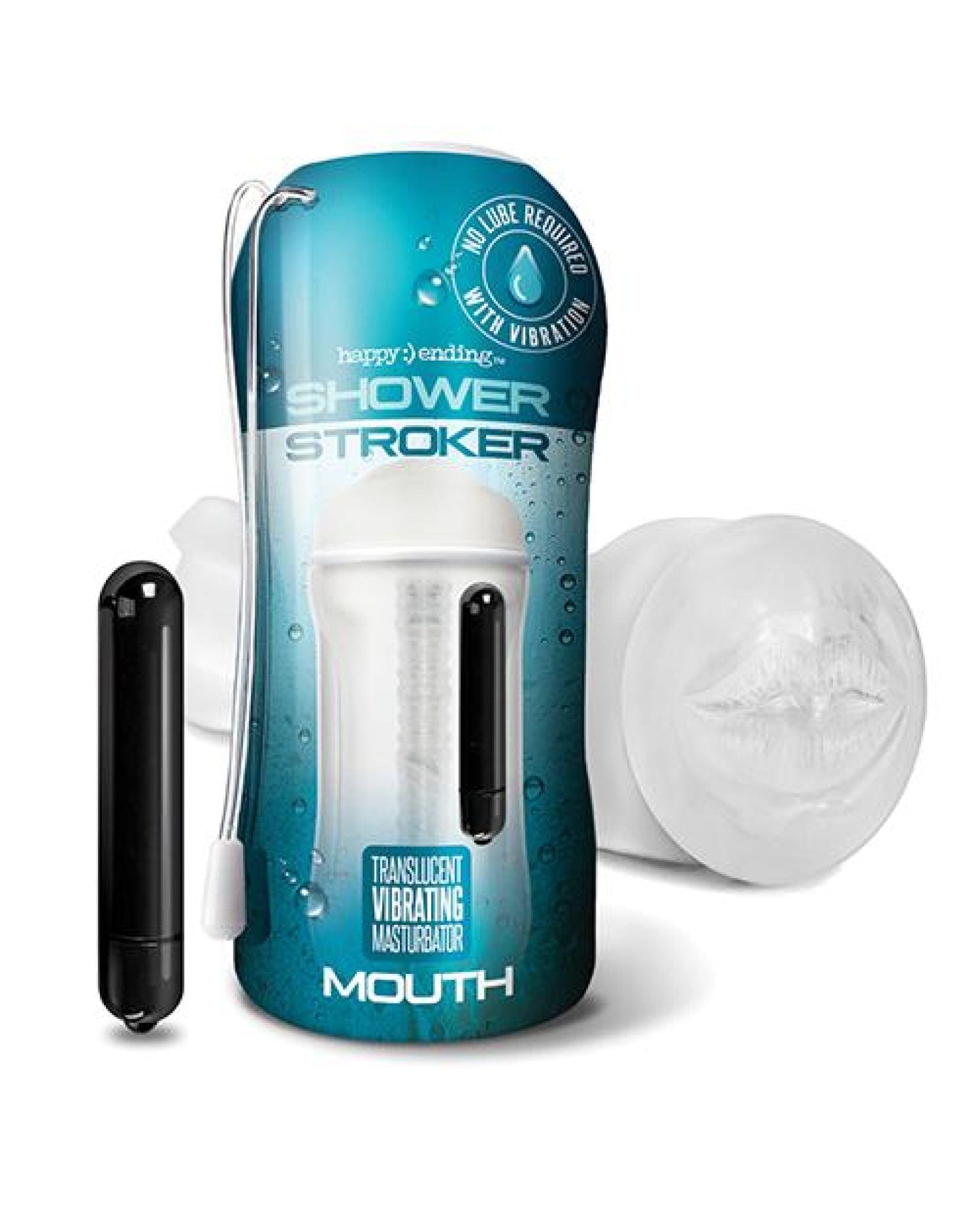 Doll Authority Dolls & Masturbators Shower Stroker Vibrating Mouth - Clear