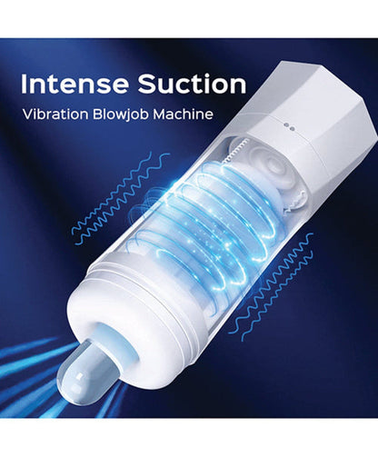 Doll Authority Dolls & Masturbators Sky Intense Suction & Vibration Blowjob Machine - White