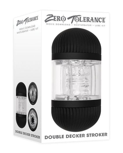 Doll Authority Dolls & Masturbators Zero Tolerance Double Decker Stroker - Black-clear