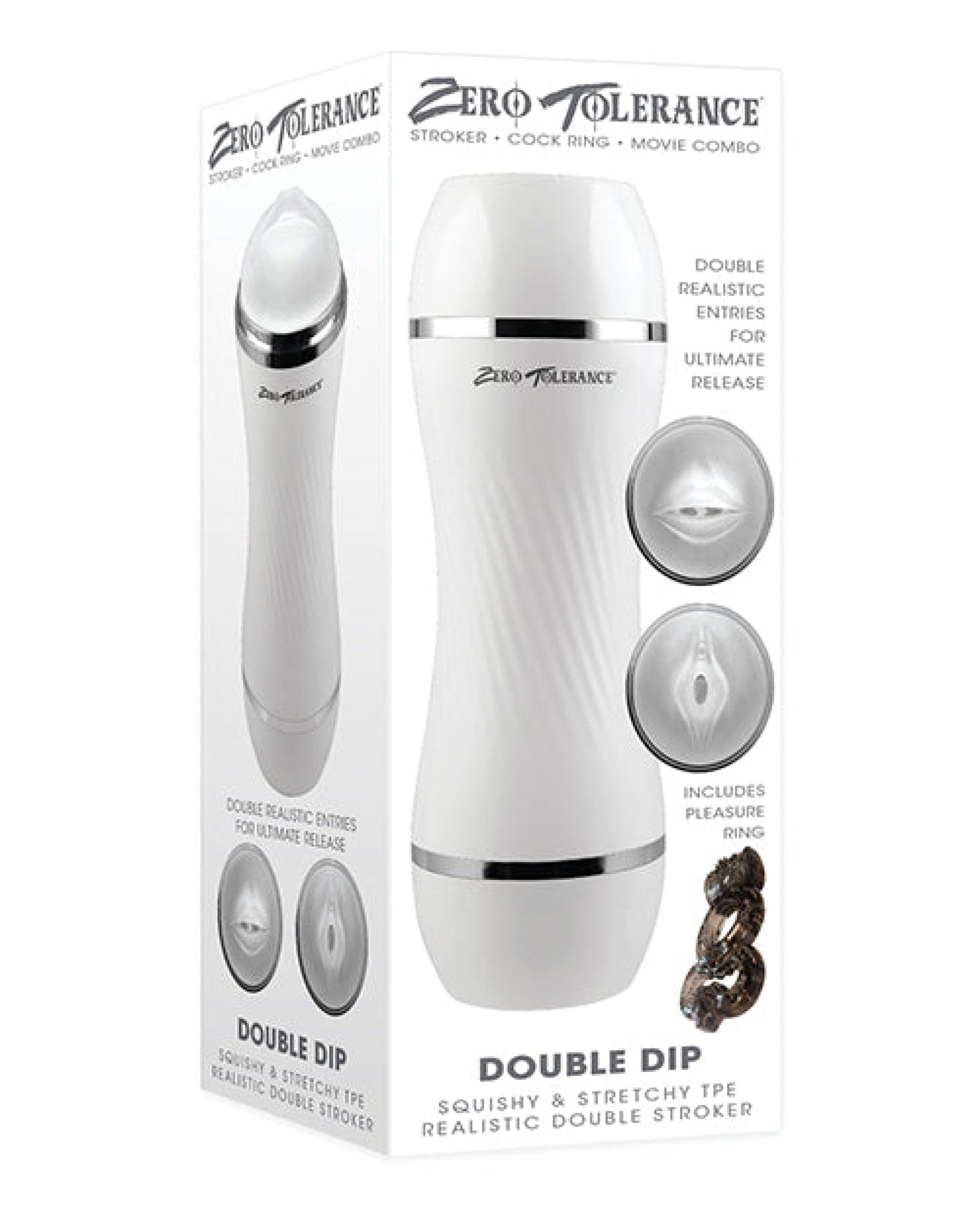 Doll Authority Dolls & Masturbators Zero Tolerance Double Dip Stroker - White