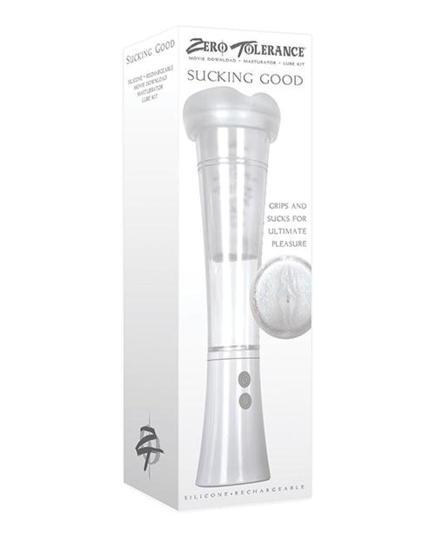 Doll Authority Dolls & Masturbators Zero Tolerance Sucking Good Rechargeable Vibrating Pump - White-clear