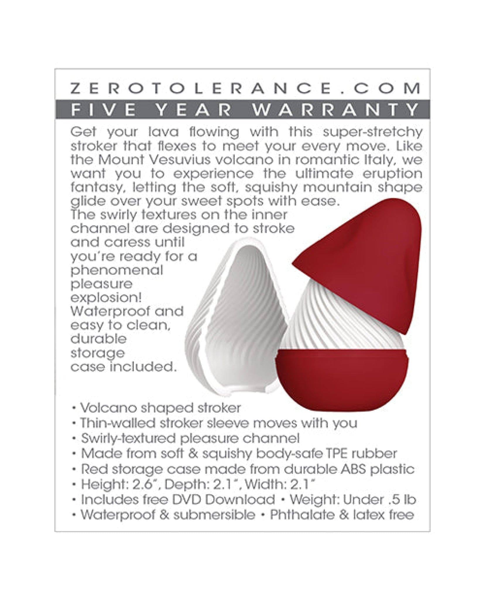 Doll Authority Dolls & Masturbators Zero Tolerance Vesuvias Stroker - White