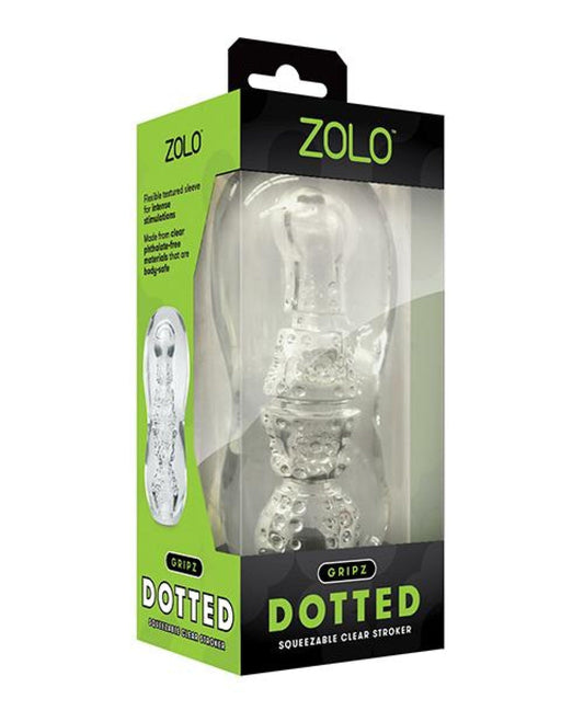 Doll Authority Dolls & Masturbators Zolo Gripz Dotted Stroker - Clear