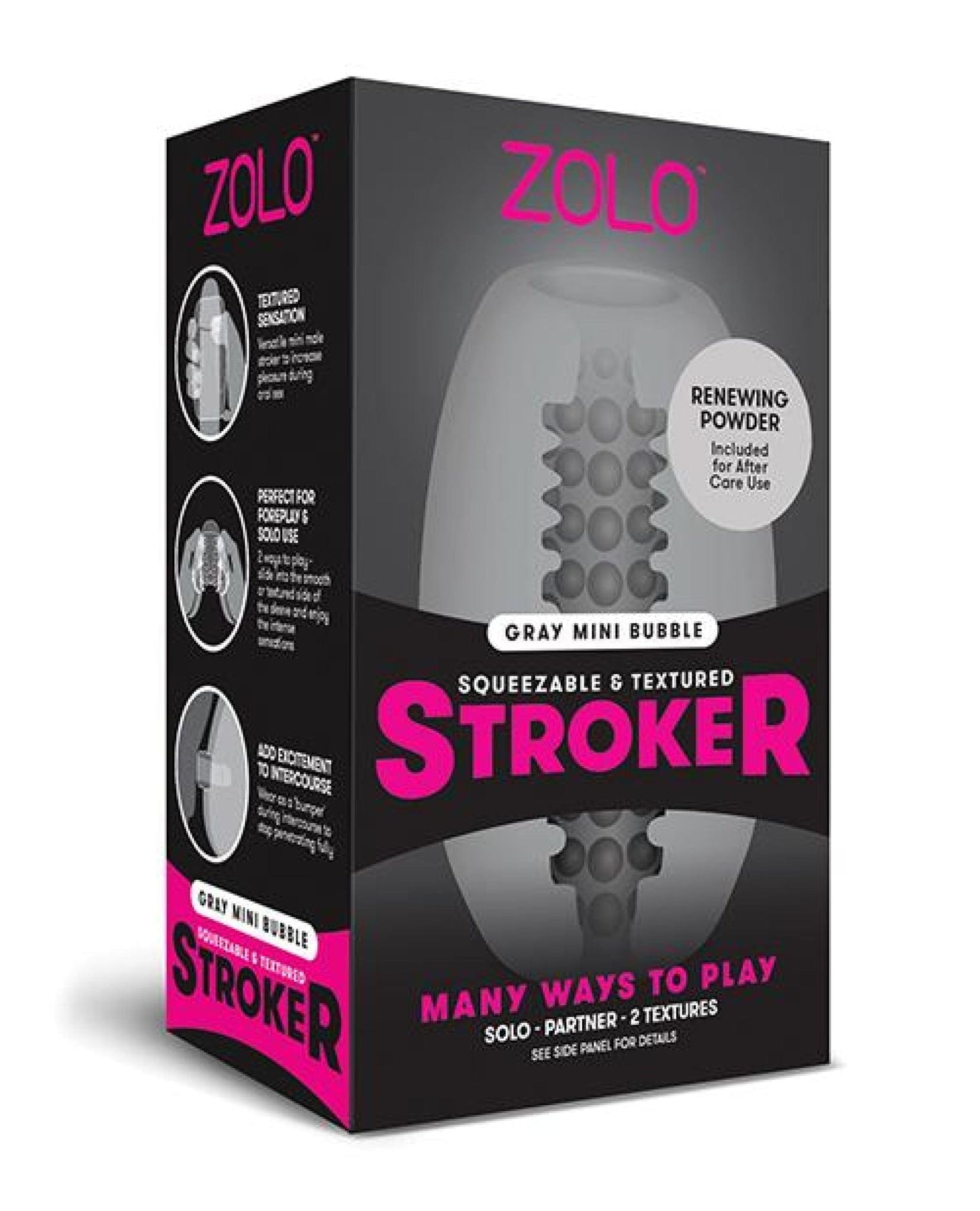 Doll Authority Dolls & Masturbators Gray Zolo Mini Bubble Stroker