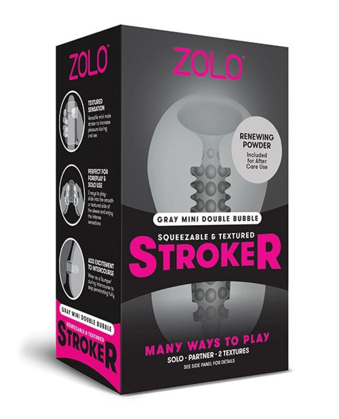 Doll Authority Dolls & Masturbators Gray Zolo Mini Double Bubble Stroker