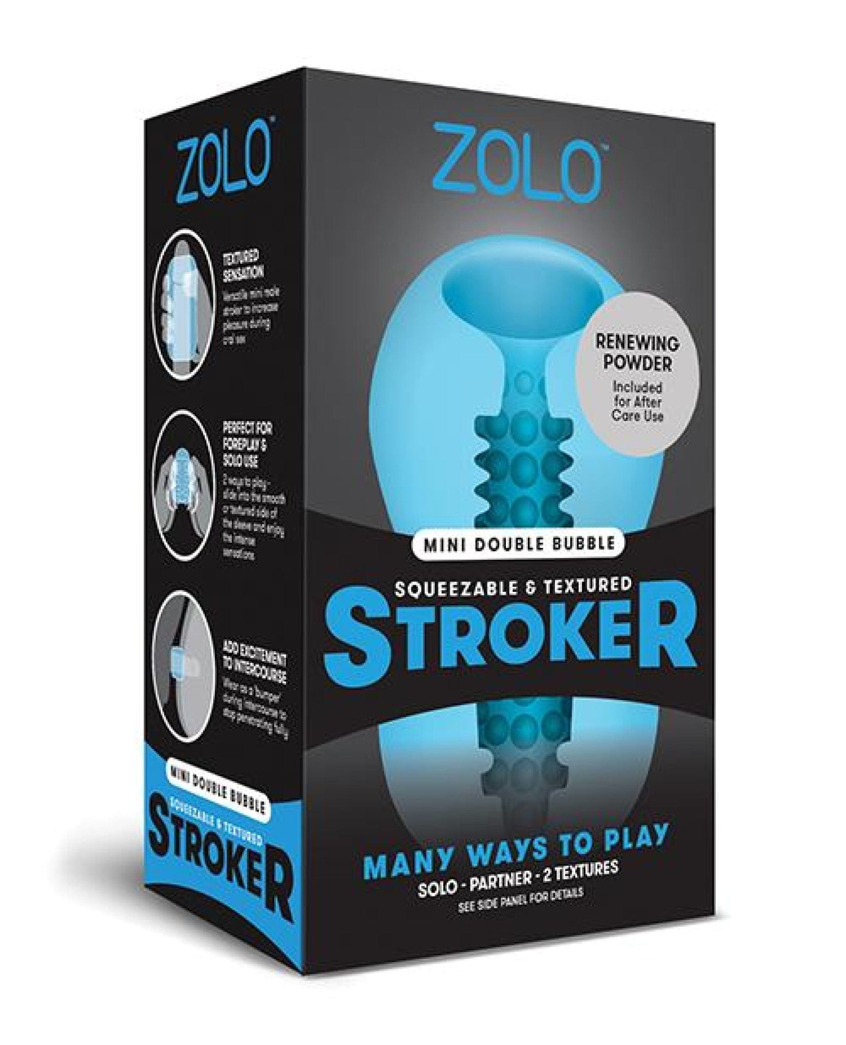 Doll Authority Dolls & Masturbators Blue Zolo Mini Double Bubble Stroker