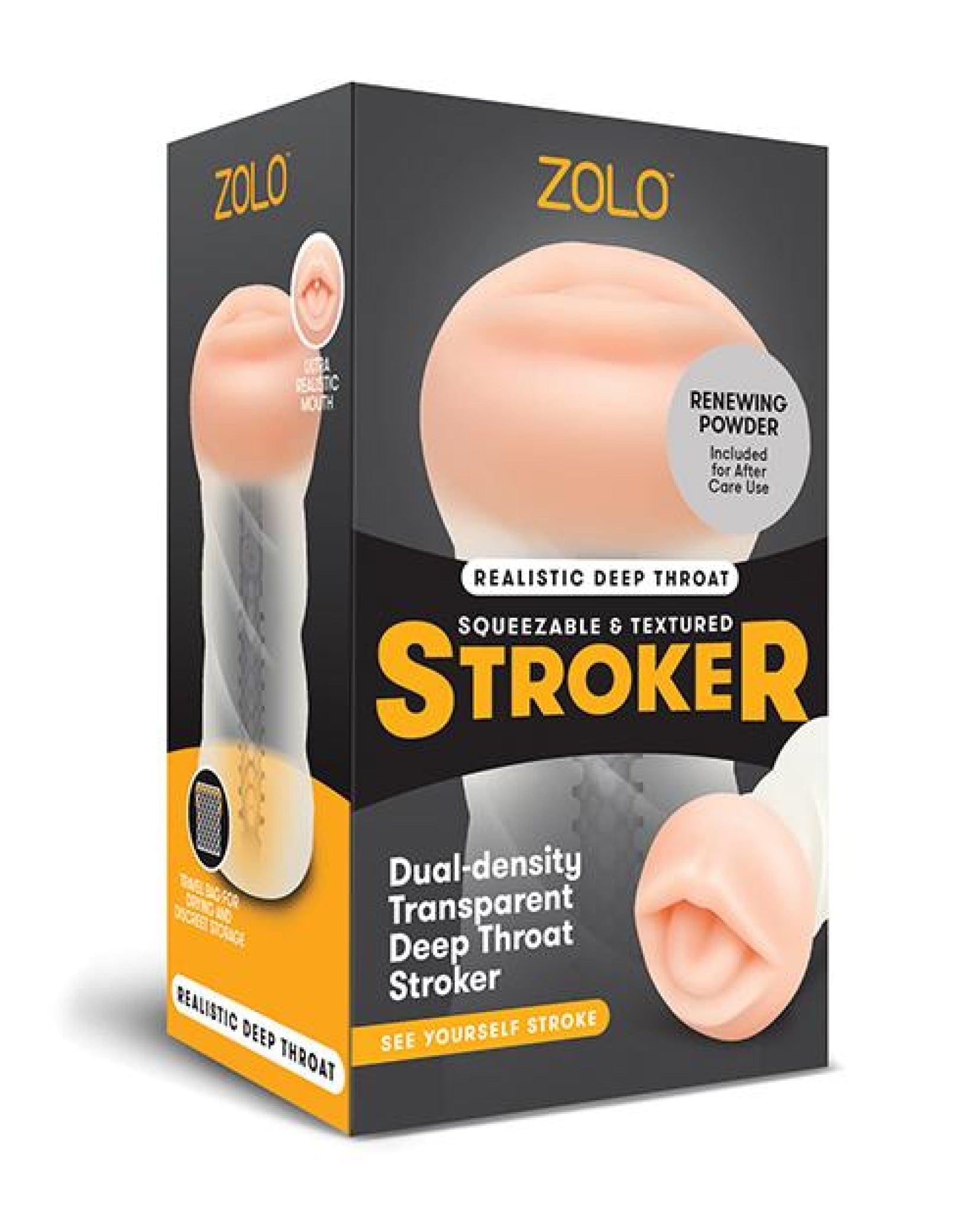 Doll Authority Dolls & Masturbators Zolo Realistic Deep Throat Dual Density Transparent Stroker