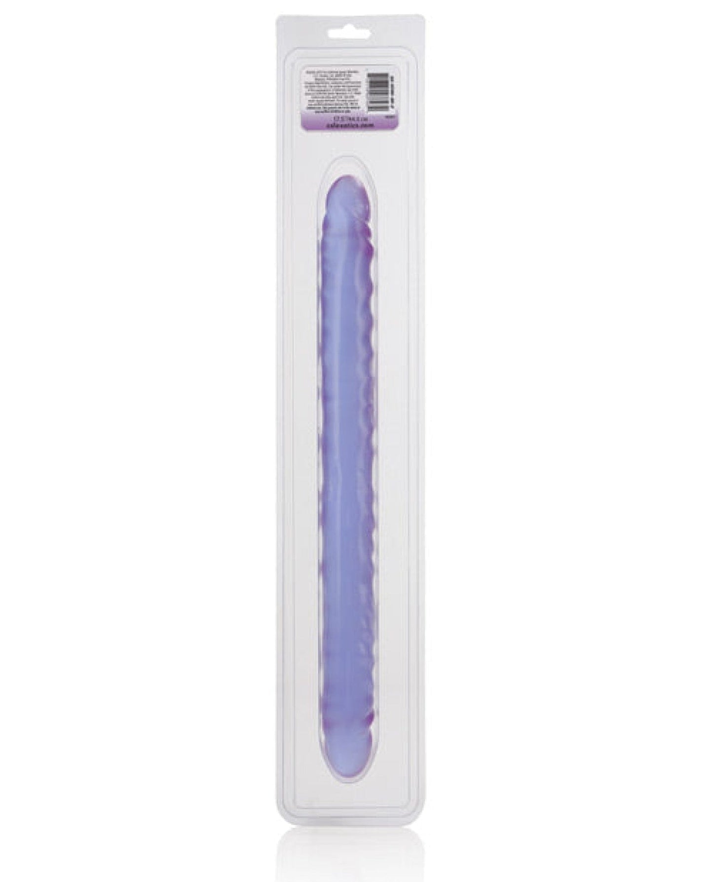 Doll Authority Dongs & Dildos 17" Slim Jim Duo Veined Super Slim Dong - Reflective Gel Purple