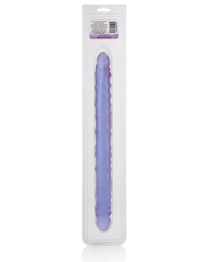 Doll Authority Dongs & Dildos 17" Slim Jim Duo Veined Super Slim Dong - Reflective Gel Purple