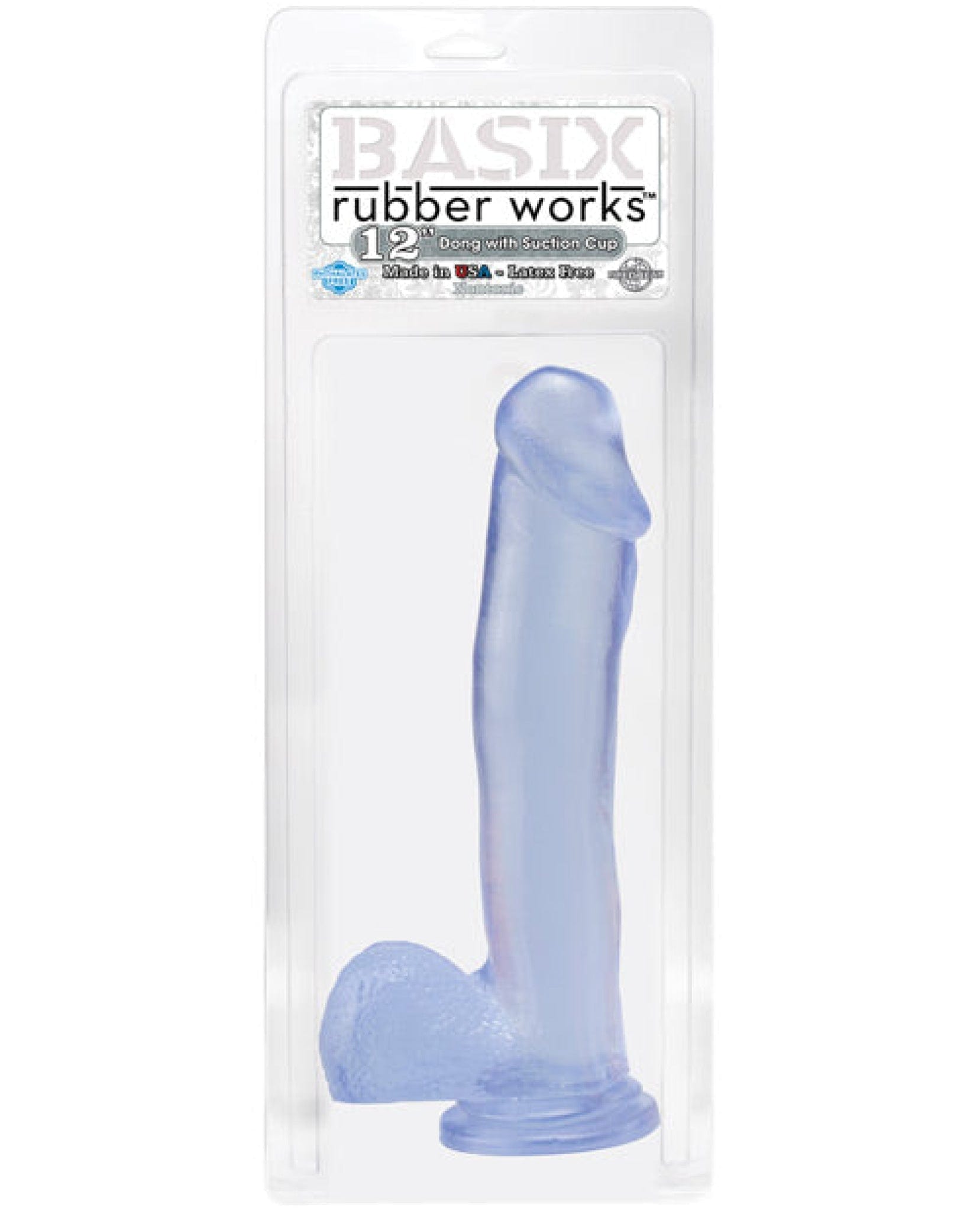 Doll Authority Dongs & Dildos Clear "Basix Rubber Works 12"" Dong W/suction Cup"