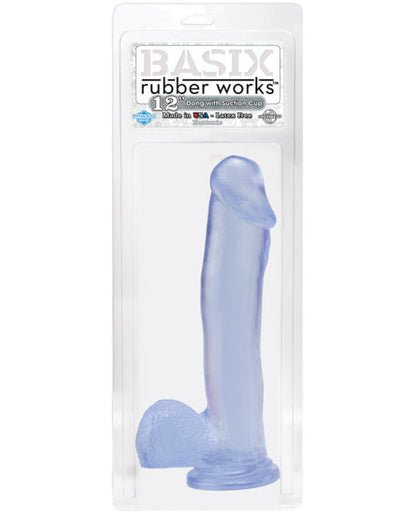 Doll Authority Dongs & Dildos Clear "Basix Rubber Works 12"" Dong W/suction Cup"