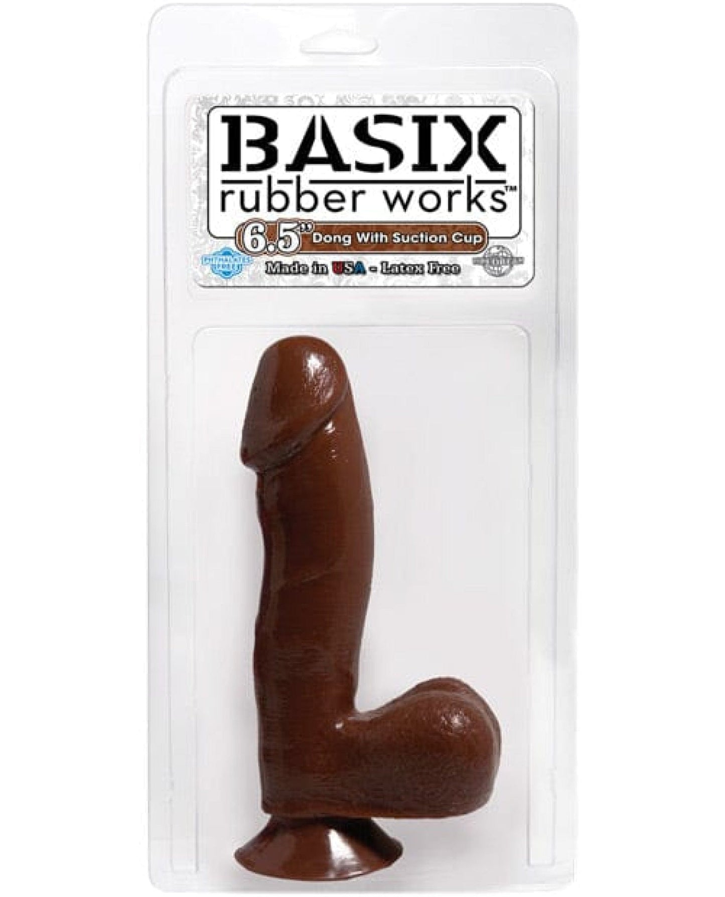 Doll Authority Dongs & Dildos Brown "Basix Rubber Works 6.5"" Dong W/suction Cup"