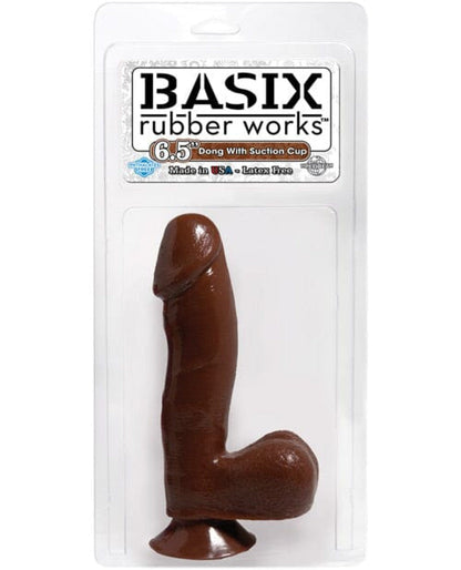 Doll Authority Dongs & Dildos Brown "Basix Rubber Works 6.5"" Dong W/suction Cup"