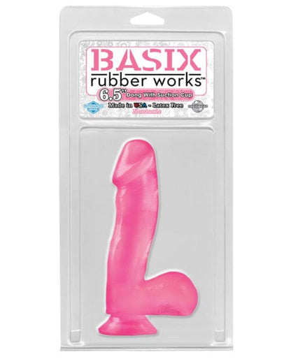 Doll Authority Dongs & Dildos Pink "Basix Rubber Works 6.5"" Dong W/suction Cup"