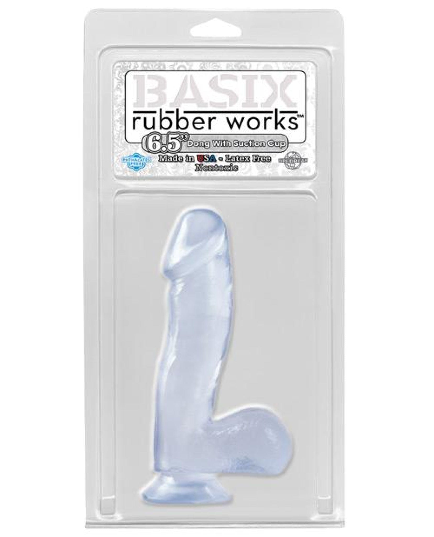 Doll Authority Dongs & Dildos Clear "Basix Rubber Works 6.5"" Dong W/suction Cup"