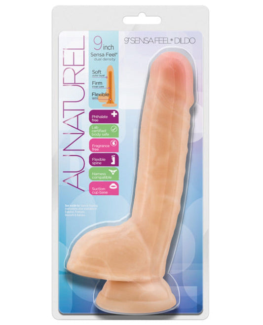 Doll Authority Dongs & Dildos Blush Au Naturel 9" Sensa Feel Dildo - Beige