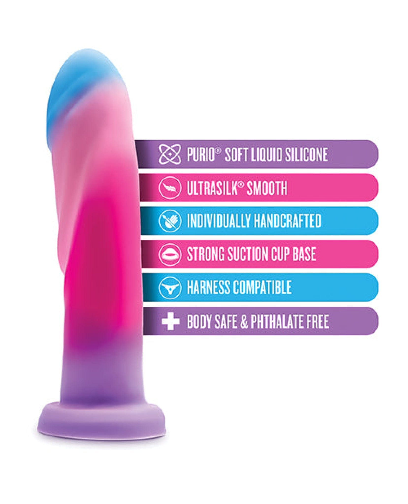 Blush Avant Borealis Dreams Silicone Dildo - Cotton Candy – Doll Authority