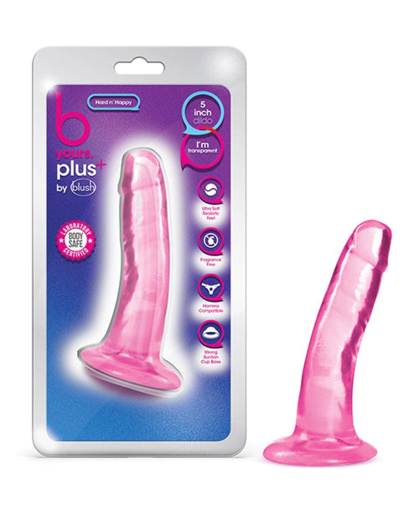 Doll Authority Dongs & Dildos Pink Blush B Yours Plus 5.5" Hard N' Happy Dildo