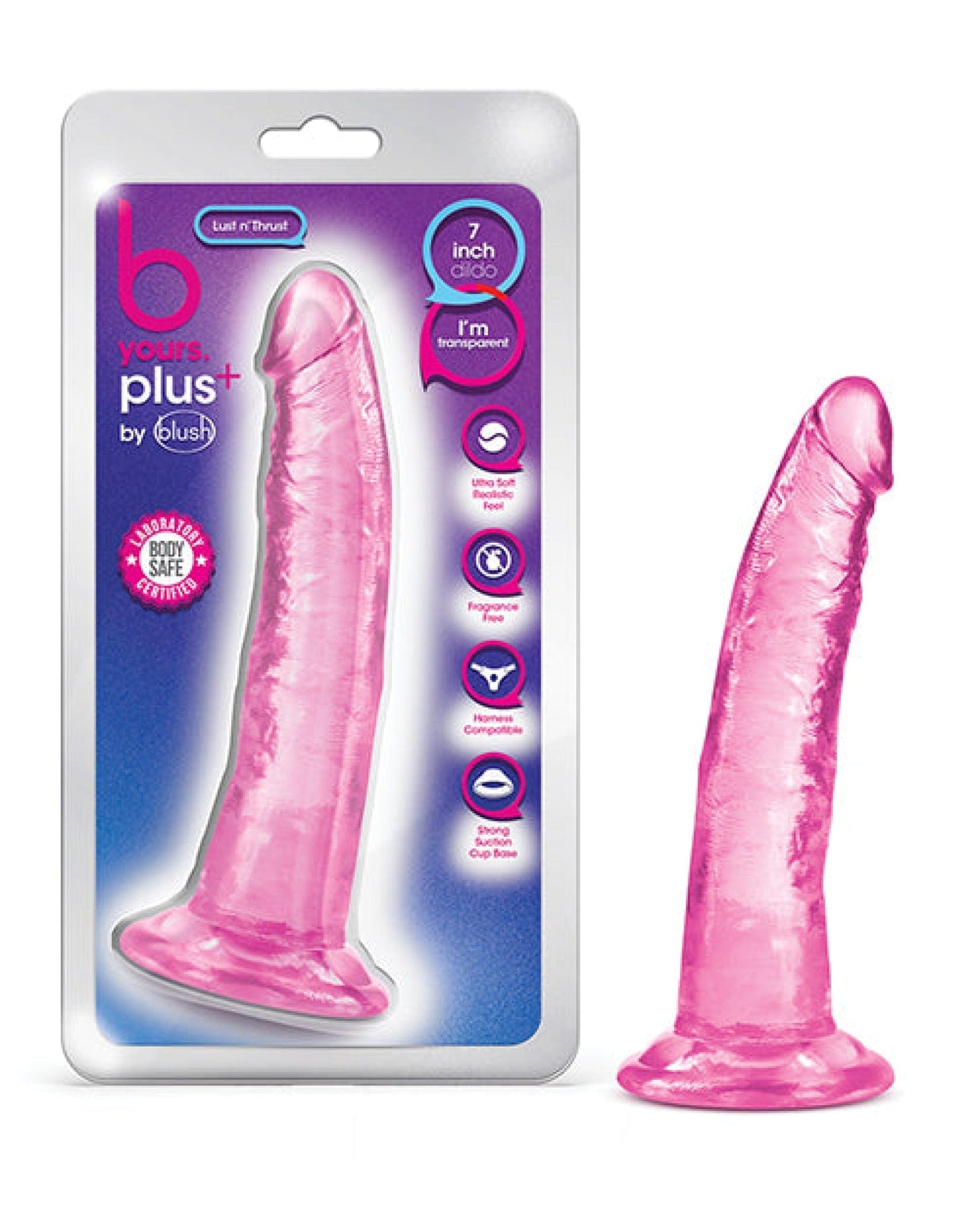 Doll Authority Dongs & Dildos Pink Blush B Yours Plus 7.5" Lust N' Thrust Dildo