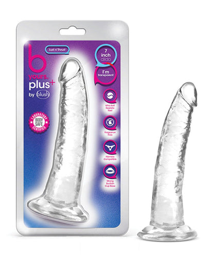 Doll Authority Dongs & Dildos Clear Blush B Yours Plus 7.5" Lust N' Thrust Dildo