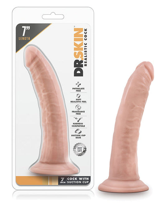 Doll Authority Dongs & Dildos Blush Dr. Skin 7" Cock W-suction Cup - Vanilla