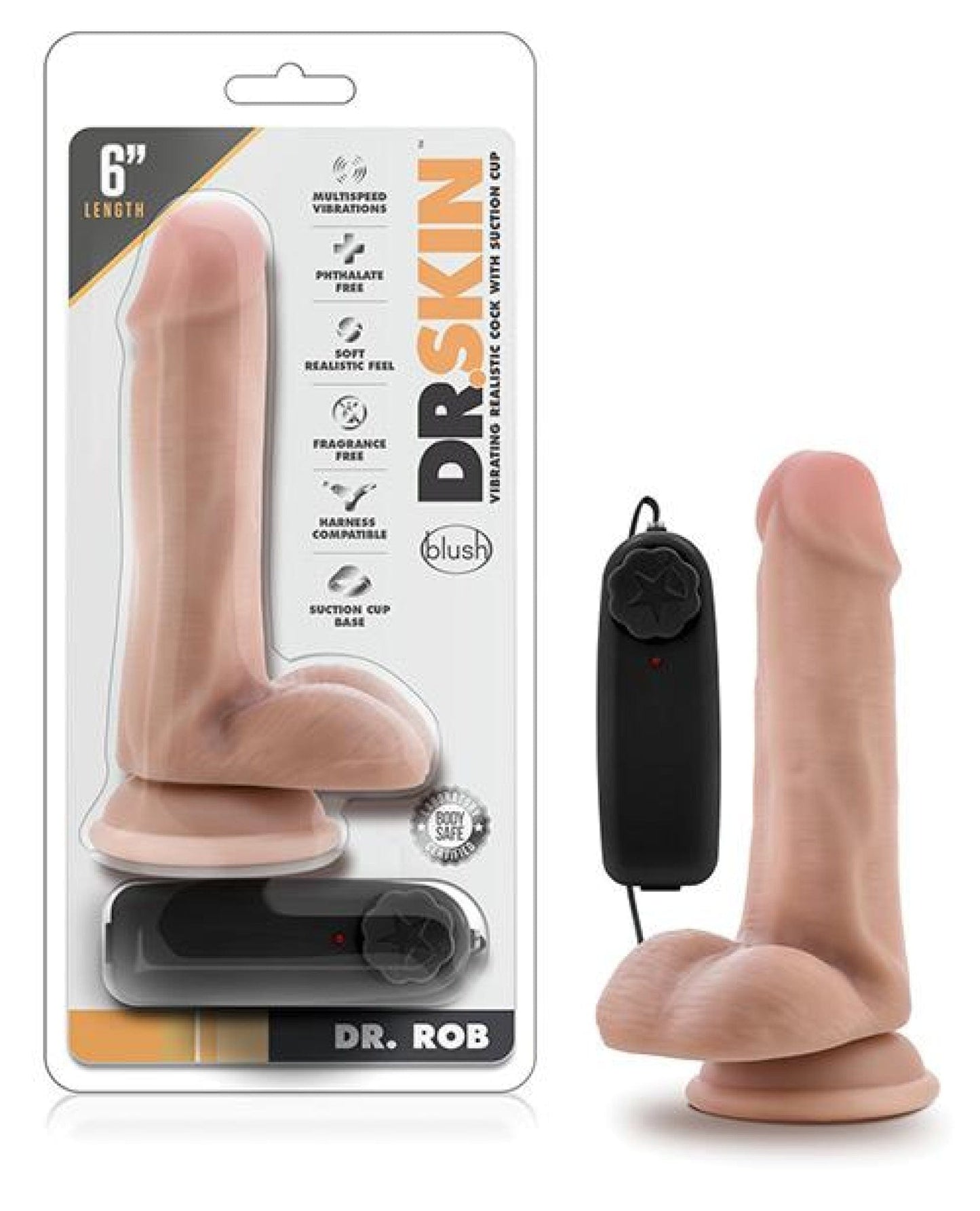 Doll Authority Dongs & Dildos 6" "Blush Dr. Skin Dr. Rob 6"" Cock W/suction Cup"