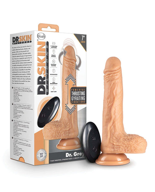 Doll Authority Dongs & Dildos Blush Dr. Skin Silicone Dr. Grey 7" Thrusting Dildo - Vanilla