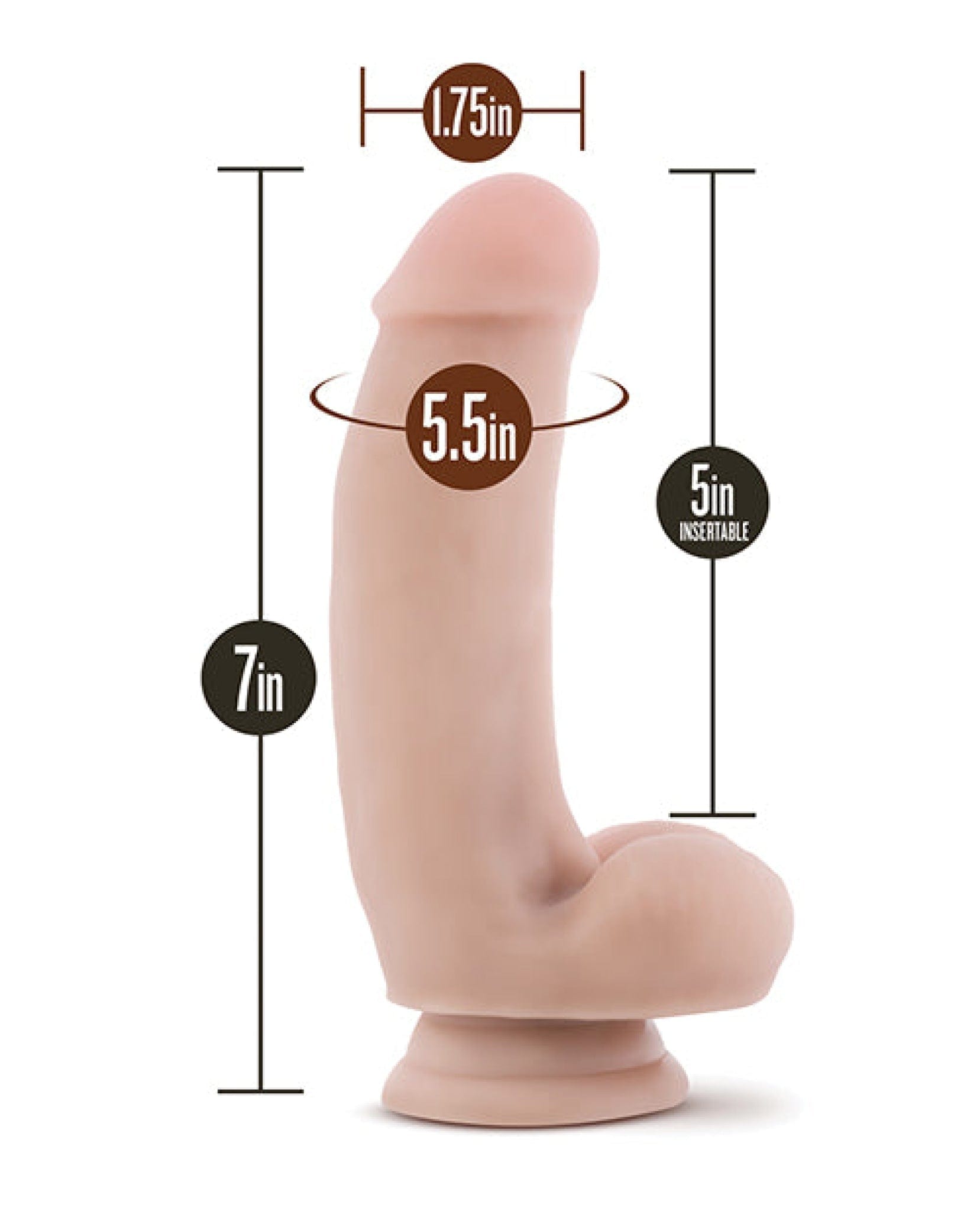Doll Authority Dongs & Dildos Blush Dr. Skin Silicone Dr. Samuel 7" Dildo W/balls