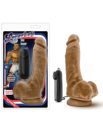 Doll Authority Dongs & Dildos Blush Loverboy The Boxer 9" Vibrating Realistic Cock - Mocha