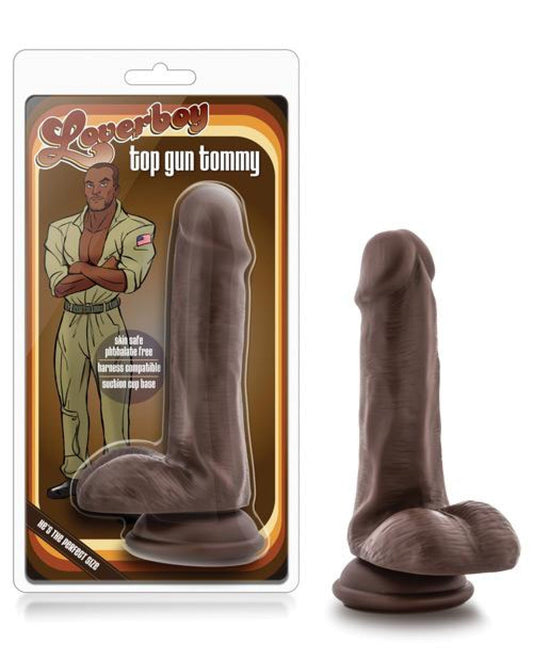 Doll Authority Dongs & Dildos Blush Loverboy Top Gun Tommy 6" Realistic Cock - Chocolate