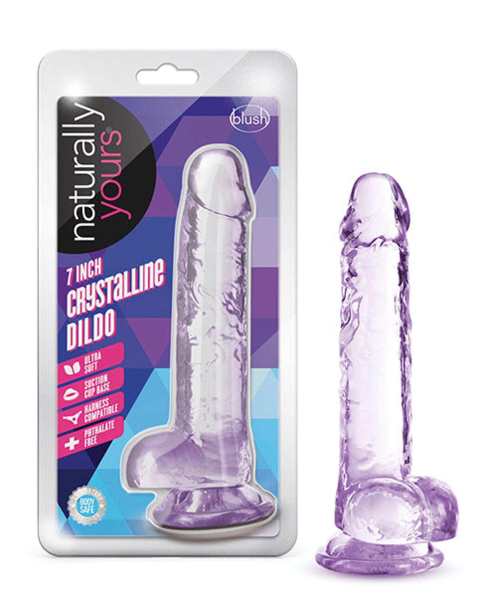 Doll Authority Dongs & Dildos Amethyst Blush Naturally Yours 7" Crystalline Dildo