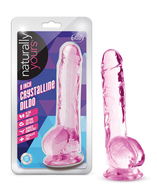 Doll Authority Dongs & Dildos Rose Blush Naturally Yours 8" Crystalline Dildo