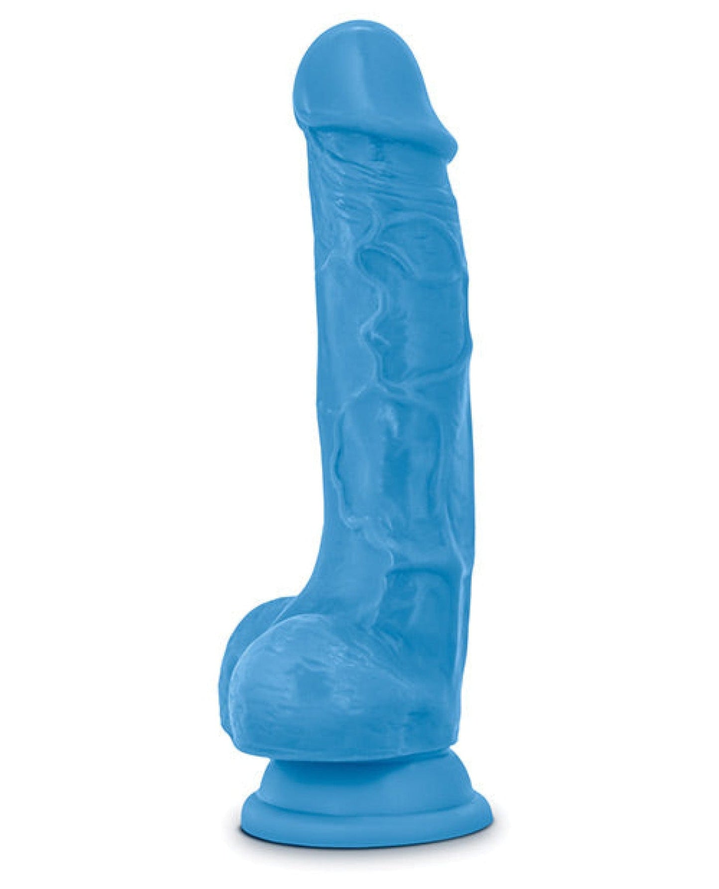 Doll Authority Dongs & Dildos Blush Neo Dual Density 7.5" Cock W-balls - Neon Blue