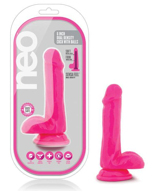 Doll Authority Dongs & Dildos 6" Blush Neo Dual Density Cock with balls