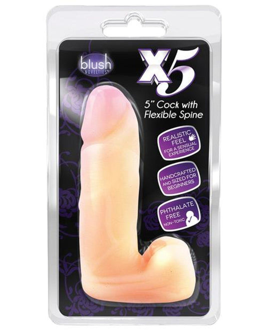 Doll Authority Dongs & Dildos Blush X5 Plus 5" Cock W-flexible Spine