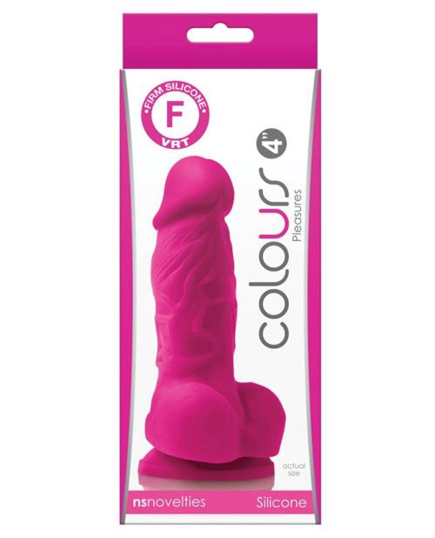 Doll Authority Dongs & Dildos Pink "Colours Pleasures 4"" Dong W/balls & Suction Cup"