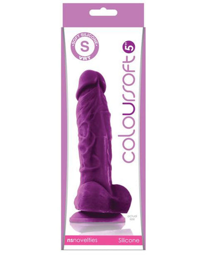Doll Authority Dongs & Dildos Purple "Coloursoft 5"" Silicone Soft Dildo"