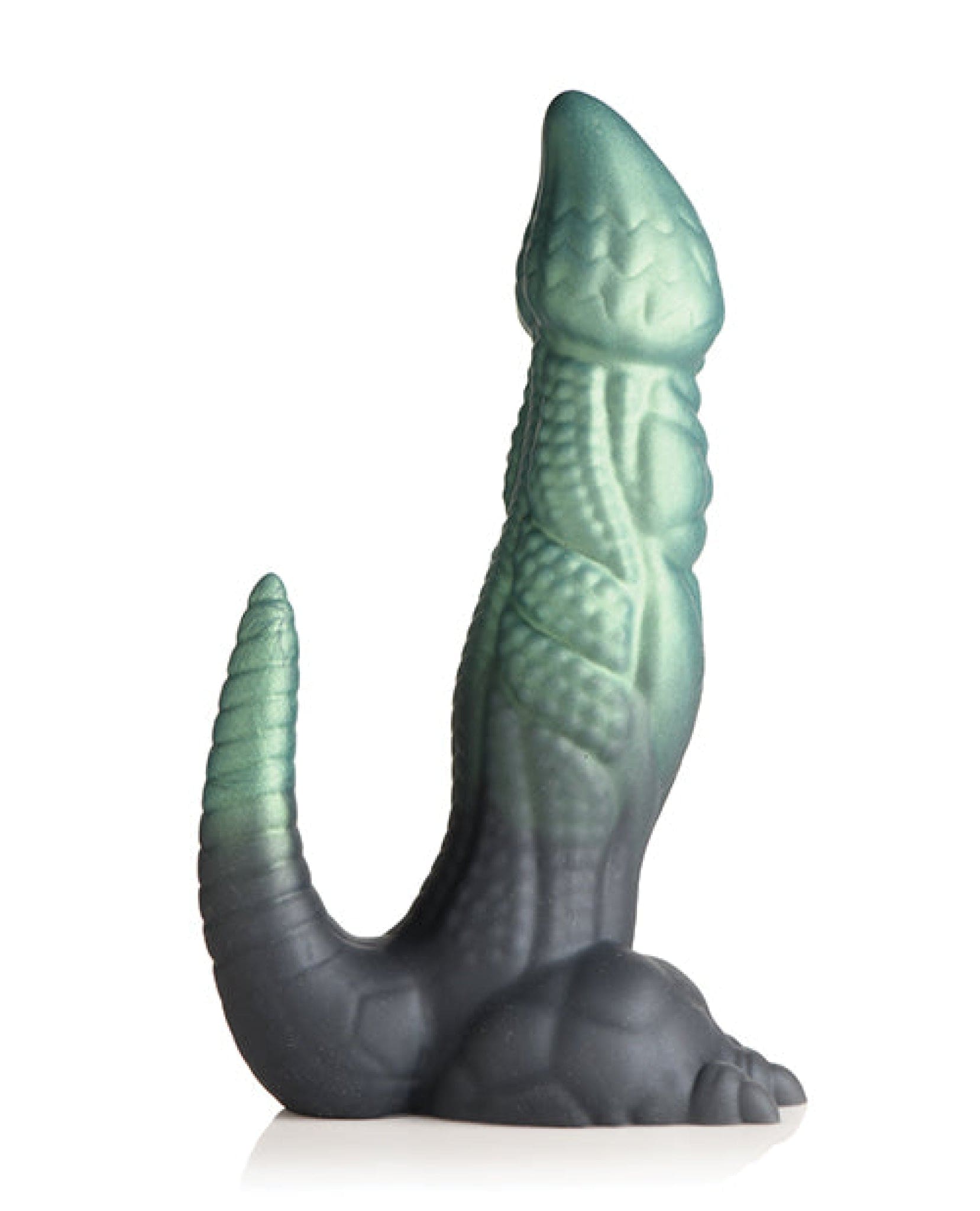 Doll Authority Dongs & Dildos Creature Cocks Dickosaur Dinosaur Silicone Dildo  - Black/Teal