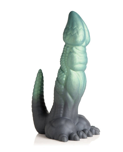 Doll Authority Dongs & Dildos Creature Cocks Dickosaur Dinosaur Silicone Dildo  - Black/Teal