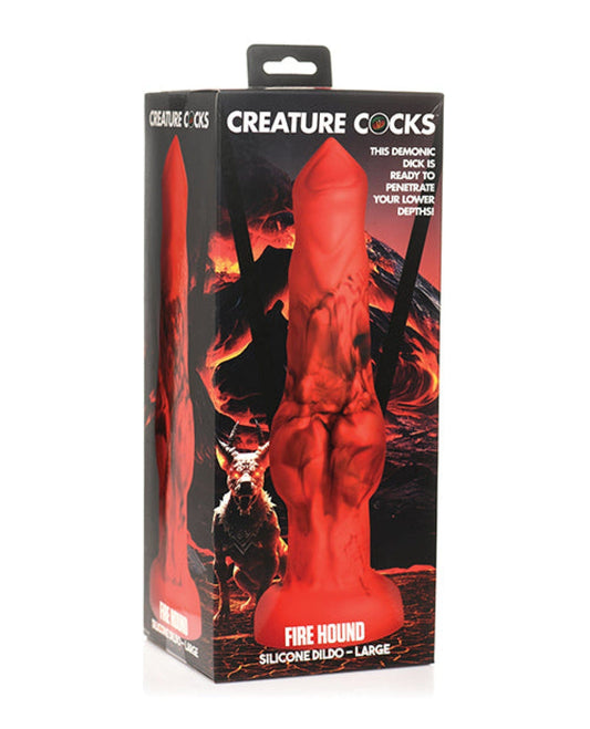 Doll Authority Dongs & Dildos Red / Large Creature Cocks Fire Hound Silicone Dildo