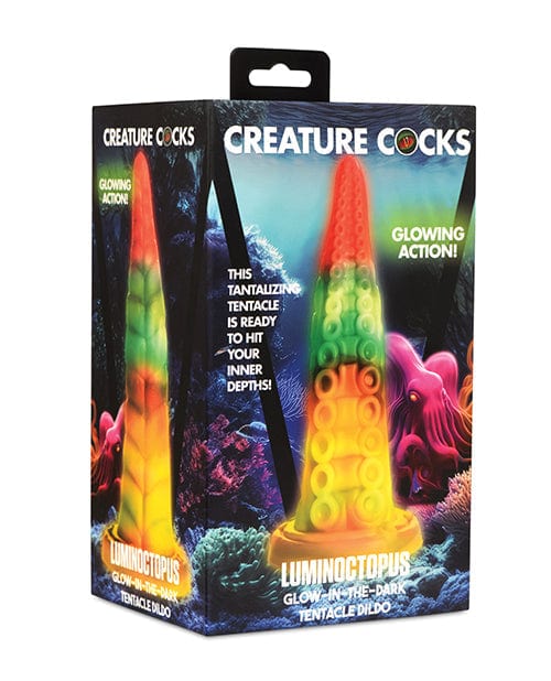 Doll Authority Dongs & Dildos Creature Cocks Luminoctopus Glow-in-the-Dark Tentacle Dildo - Rainbow